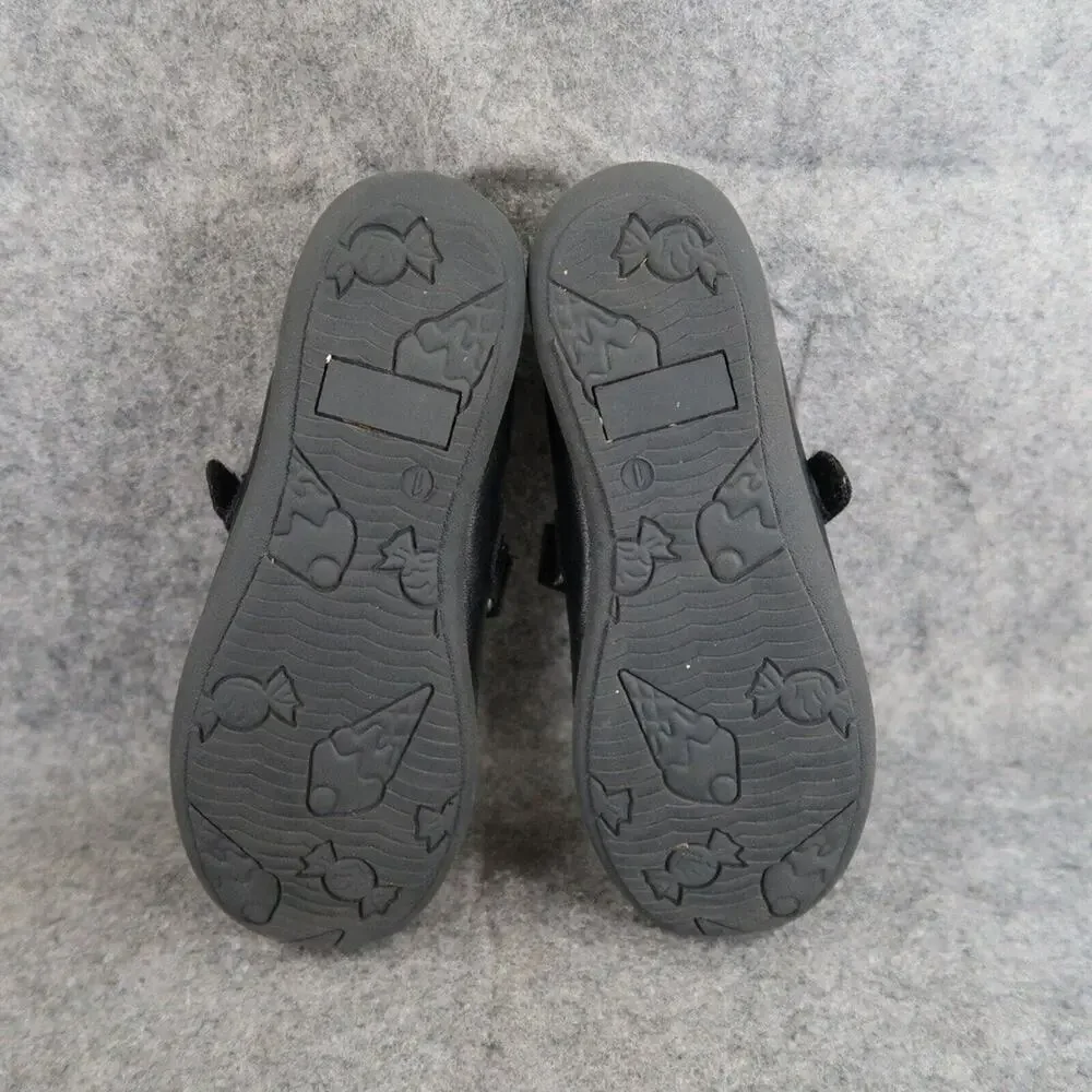 Olive & Edie Shoes Girls 1 Mary Jane Francis Classic Black Adjustable Strap Flat